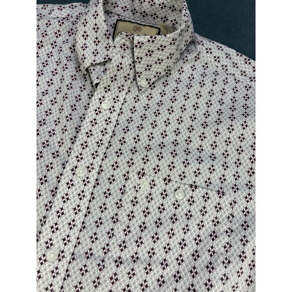 Wrangler Western Cowboy Button Down Shirt Red/White Mens Med - Picture 4 of 9